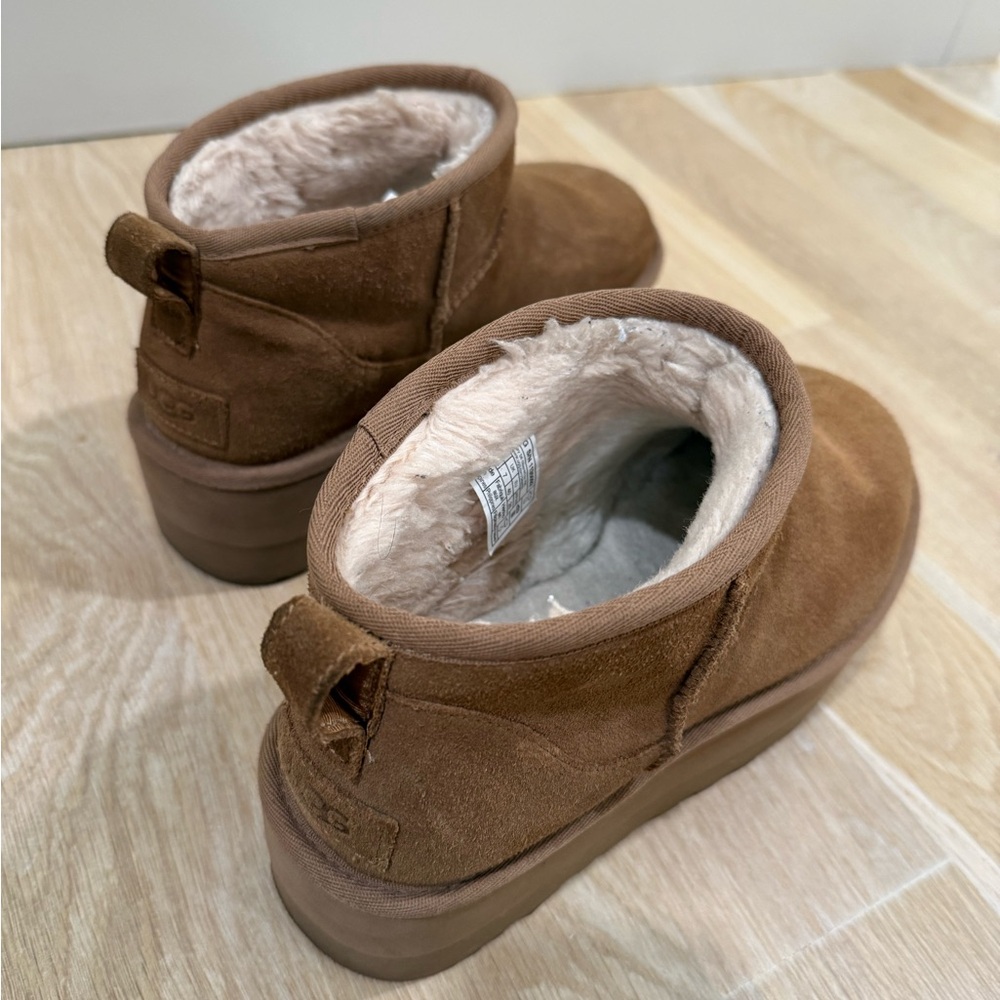 UGG Women's Tan chestnut Ulta mini Platform Boots - Picture 6 of 16